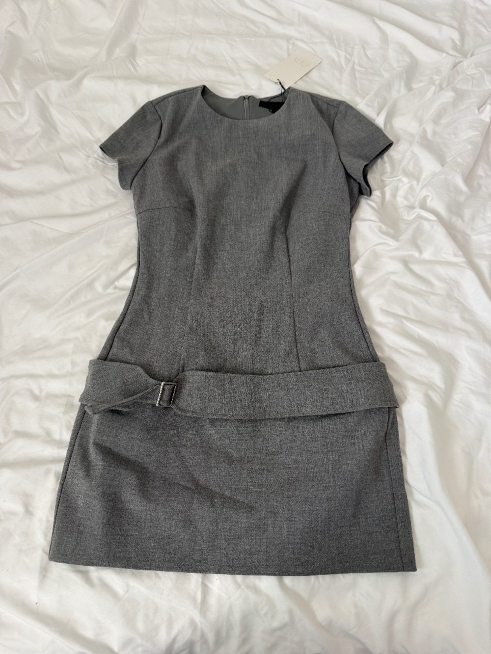 zara grey mini dress  size medium   details: -NWT -built in shorts under  -hidde